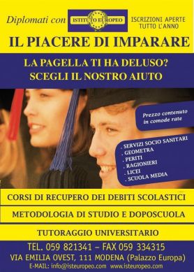 NON HAI SUPERATO L'ANNO SCOLASTICO? All'Istituto Europeo troverai un ambiente sereno e insegnanti capaci nell'aiutarti a ritrovare gli stimoli giusti per raggiungere il diploma..